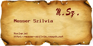 Messer Szilvia névjegykártya